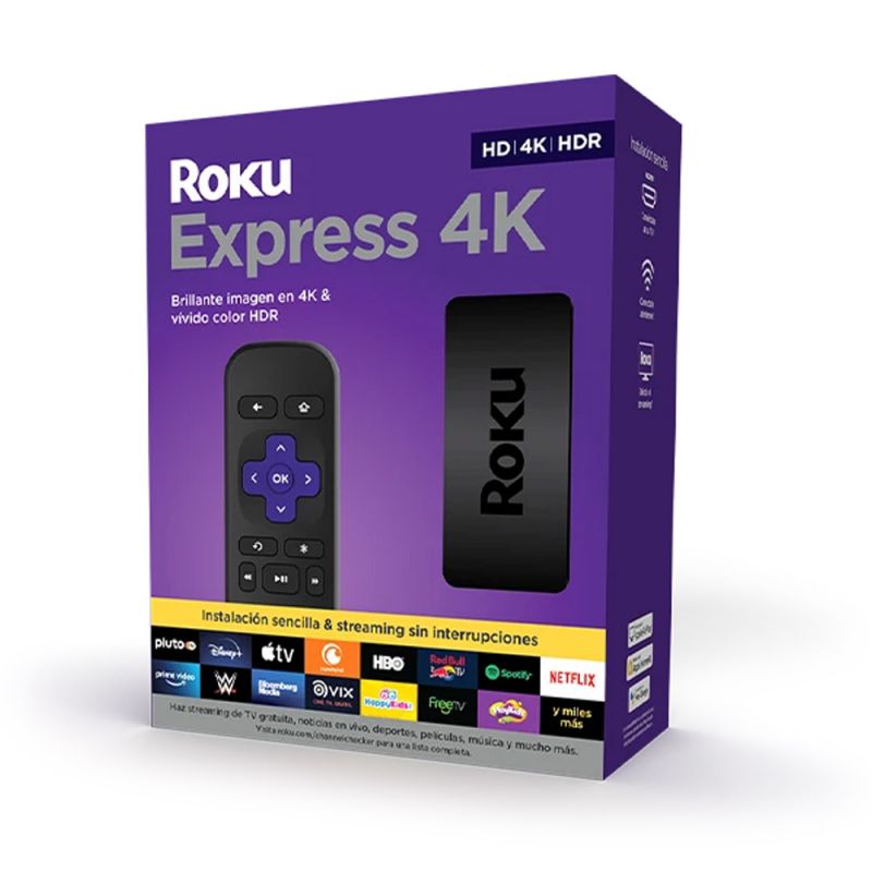 Reproductor Streaming Roku Express 4K+HDR 3941 Negro