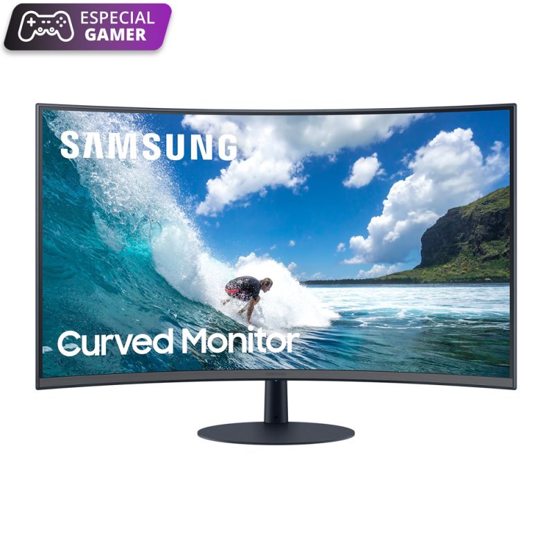 Monitor Curvo Gamer 31.5 Samsung LC32T550FDLX 1000R Negro