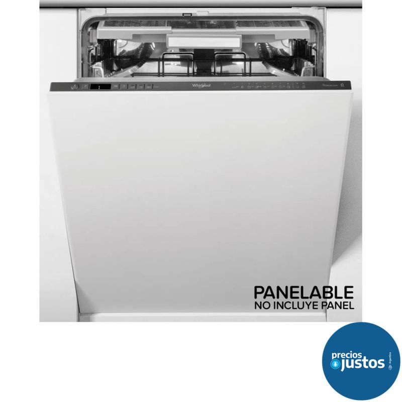Lavavajillas Panelable 15 Cubiertos Whirlpool WIO 3P33P Inverter