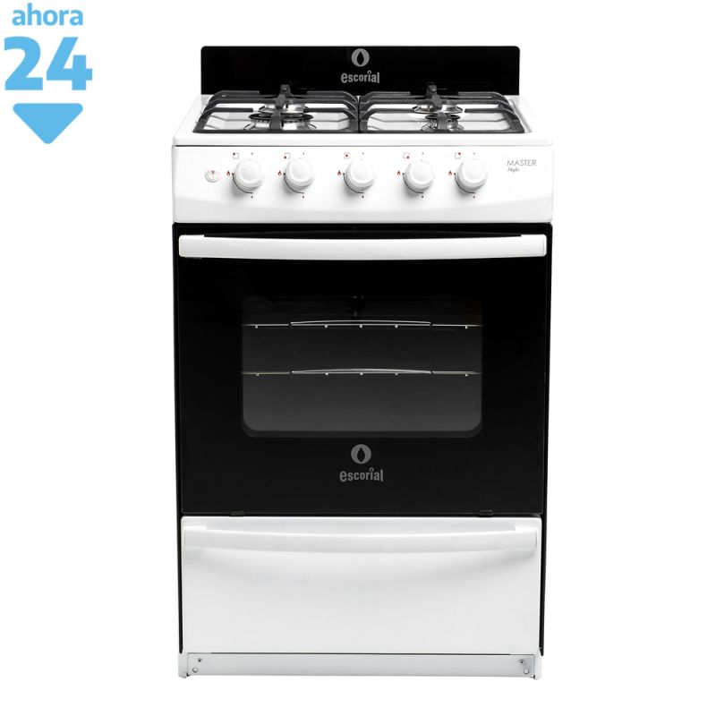 Cocina a Gas 56CM 4H Escorial Master Style Blanco