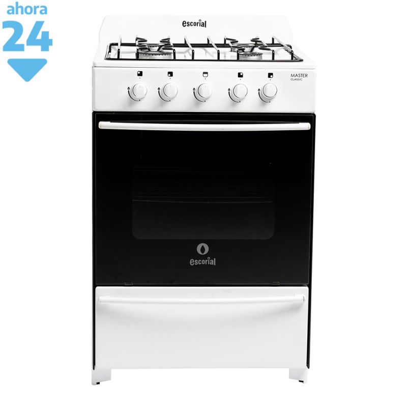 Cocina a Gas 56CM 4H Escorial Master Classic Blanco