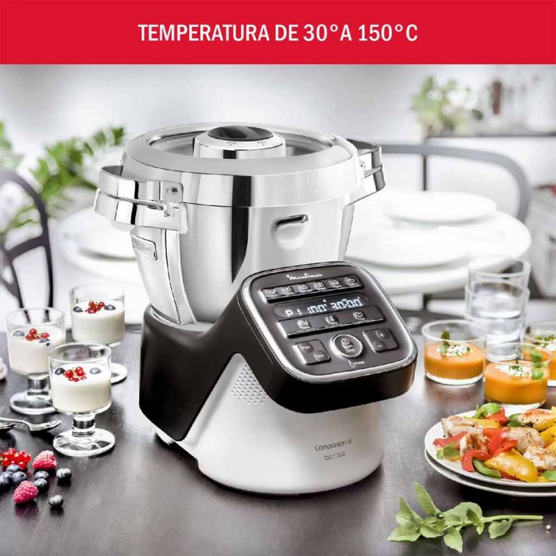 Robot de Cocina Moulinex HF809820 Cuisine Companion XL Blanco con Inox