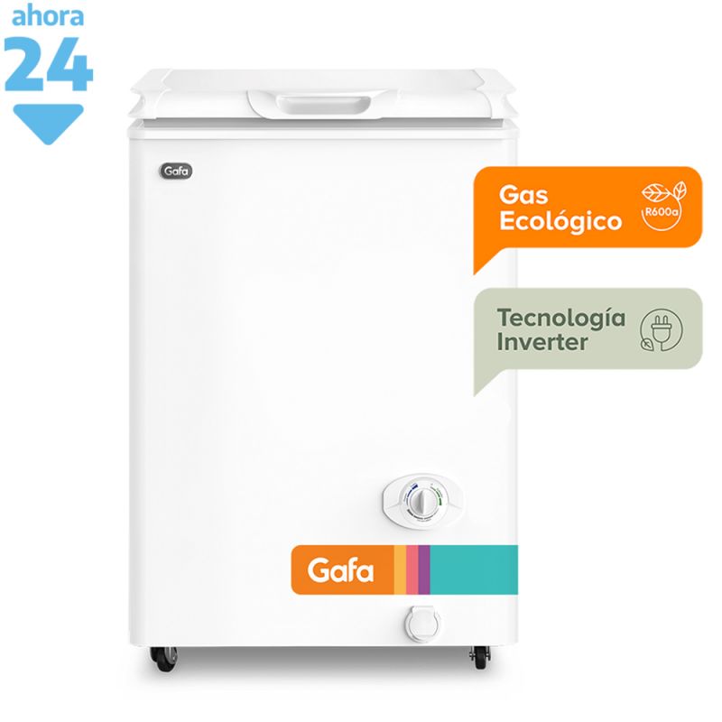 Freezer Horizontal 117Lts Gafa FGHI100B-S Inverter Blanco