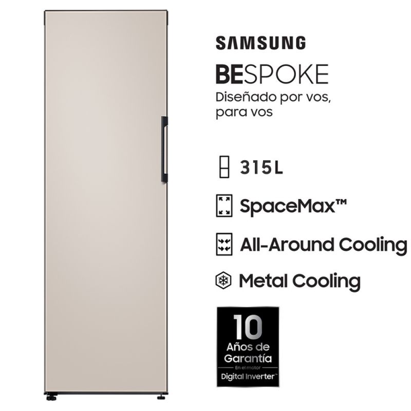 Heladera One Door 315Lts Samsung Bespoke RZ32A744539 No Frost Inverter Satin Beige