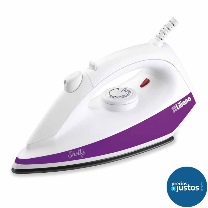 Plancha Seca Liliana Shotty RPS901 1100W C/Rociador Violeta