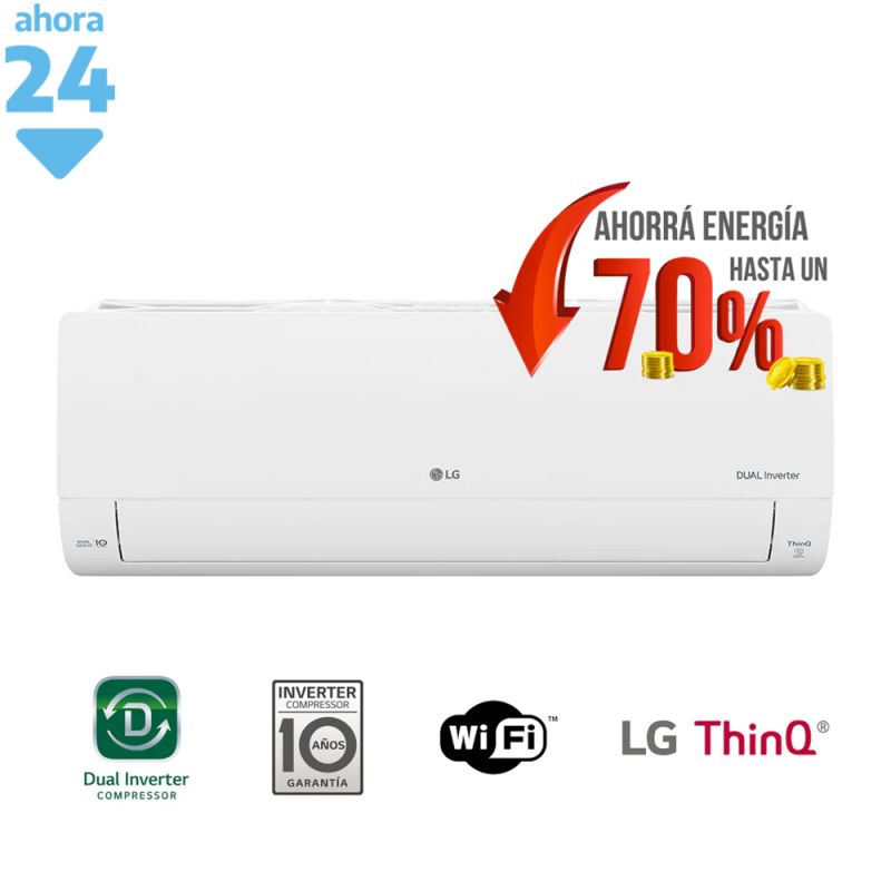 Aire Acondicionado LG Dual Cool 3024F 3517W S4-W12JA31A Frío/Calor WiFi Inverter