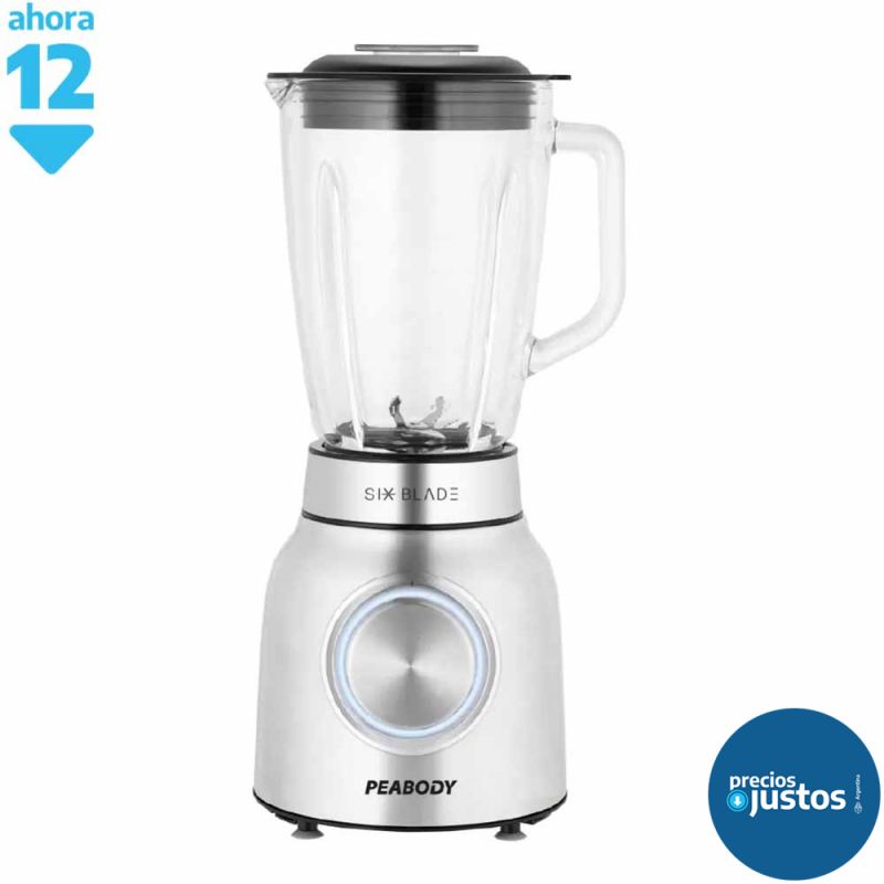 Licuadora de Mesa 1.5Lts Peabody PE-LN1001IX 1000w Inox