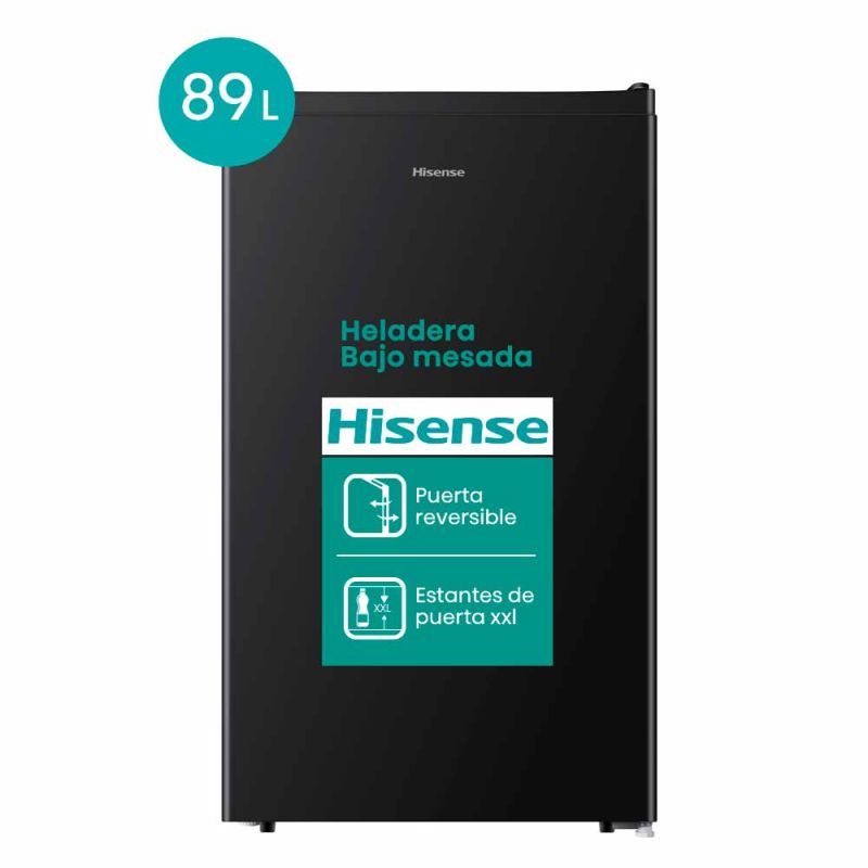 Heladera Bajo Mesada 89Lts Hisense RS-12DRB Negro