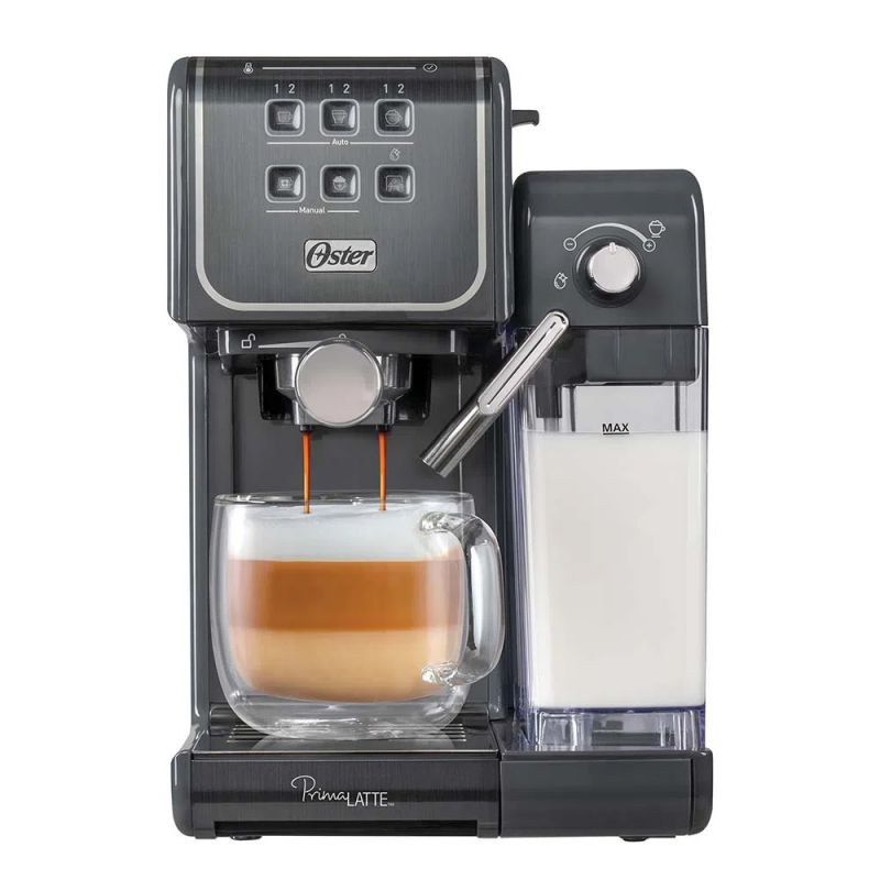 Cafetera Espresso Oster PrimaLatte BVSTEM6801M-054 19Bar Touch Gris