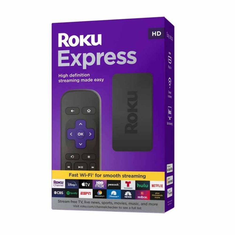 Reproductor Streaming Roku Express HD 3960R Negro