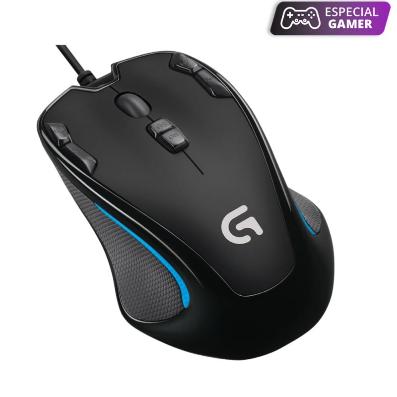 Mouse Óptico Gamer Logitech G300S / 4344 Negro con Azul
