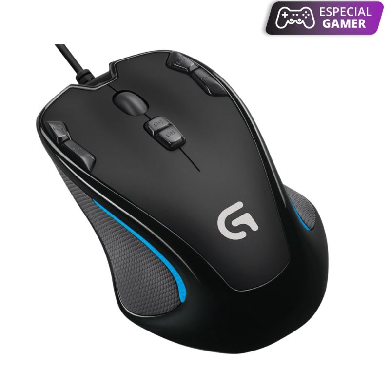 Mouse Óptico Gamer Logitech G300S / 4344 Negro con Azul
