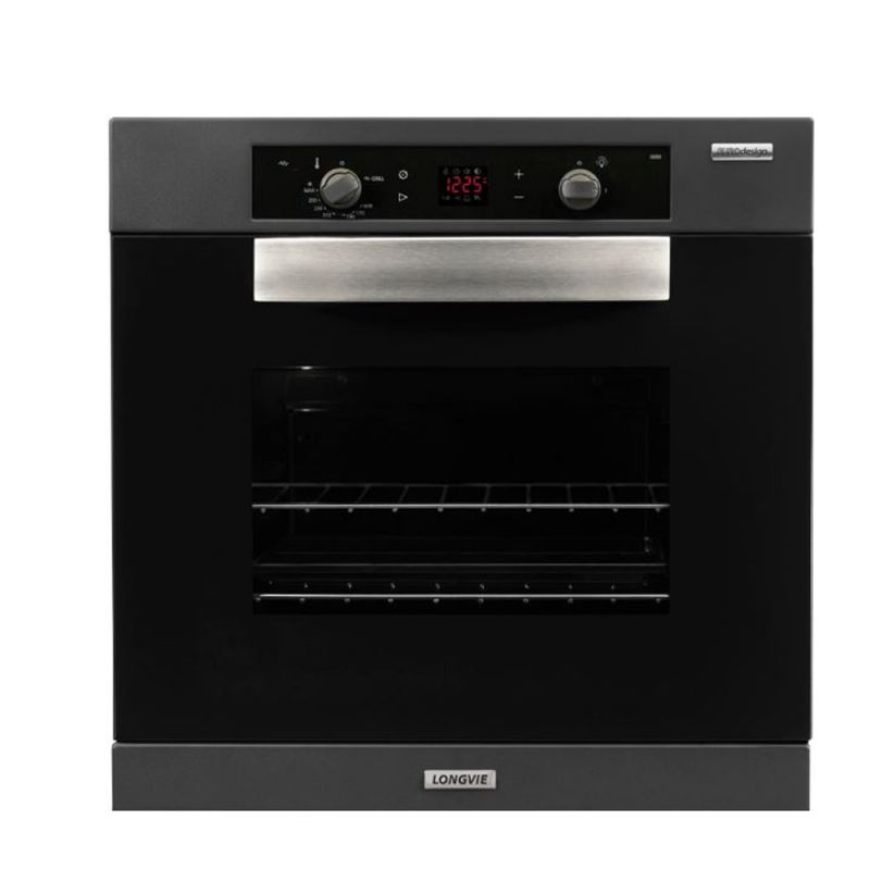 Horno de Empotrar a Gas 60CM Longvie H6900GT Digital Ventilación Tangencial + Grill Grafito