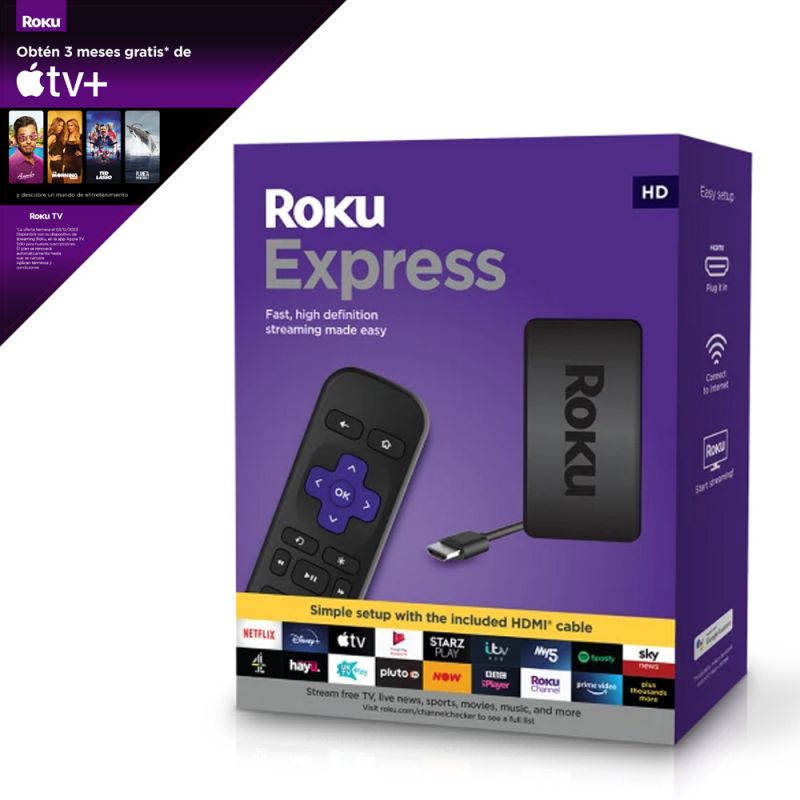 Reproductor Streaming Roku Express 3930SE-MX WiFi Negro