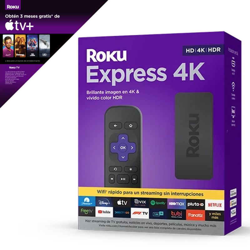 Reproductor Streaming Roku Express 3940MX 1GB 4K+HDR Negro