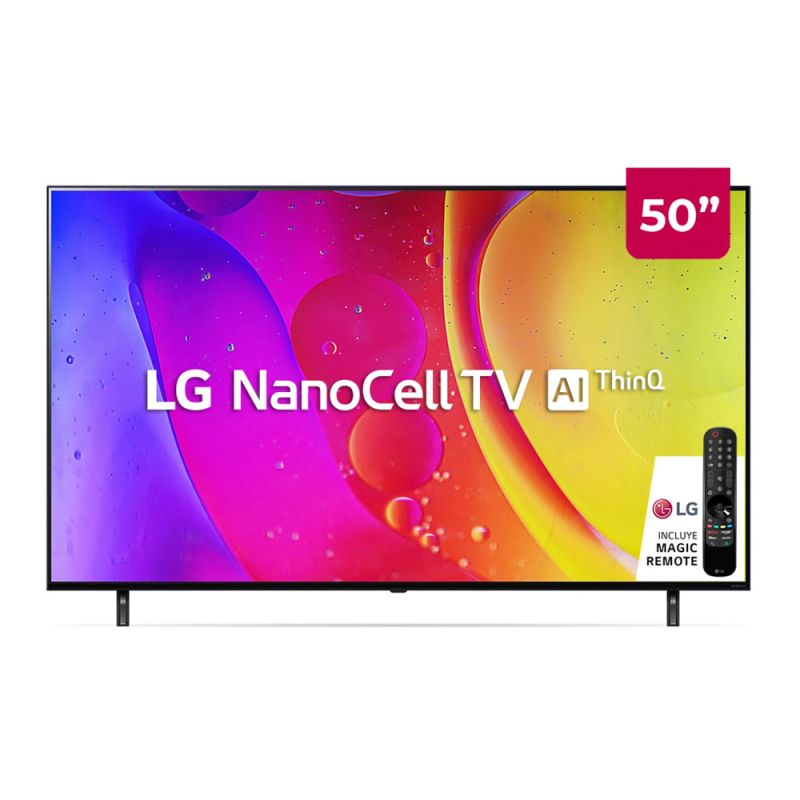 Smart TV 50" LG 4K NanoCell 50NANO80SQA ThinQ AI Negro