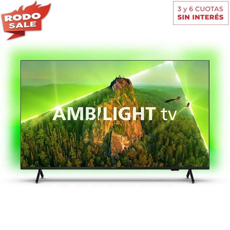 Smart TV 55" Ambilight Philips 4K 55PUD7908/77 Google TV Negro