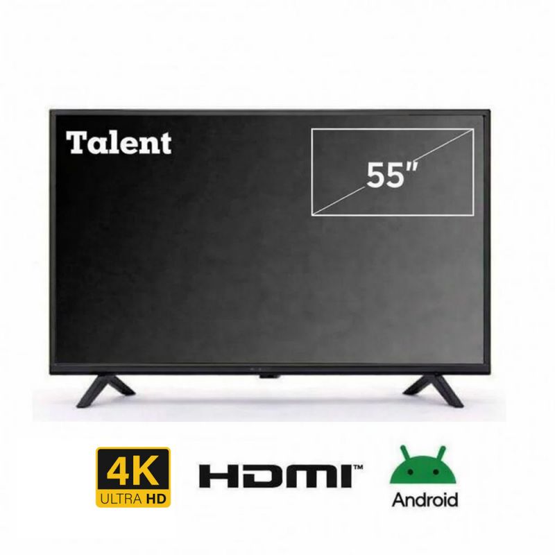 Smart TV 55" Talent 4K UHD 55TAL4K Andriod Negro
