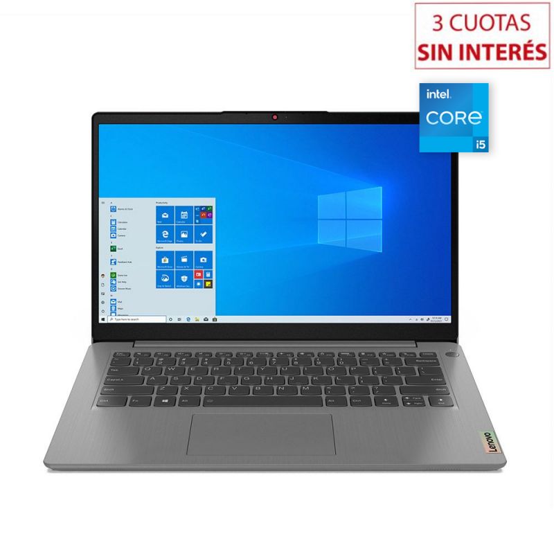 Notebook 14" Lenovo IdeaPad 3 82H701HGAR Intel i5 8/256GB Gris