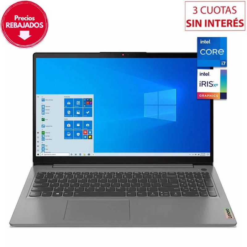 Notebook 15.6" Lenovo IdeaPad 3 82H802JKAR Intel i7 8/256GB Gris