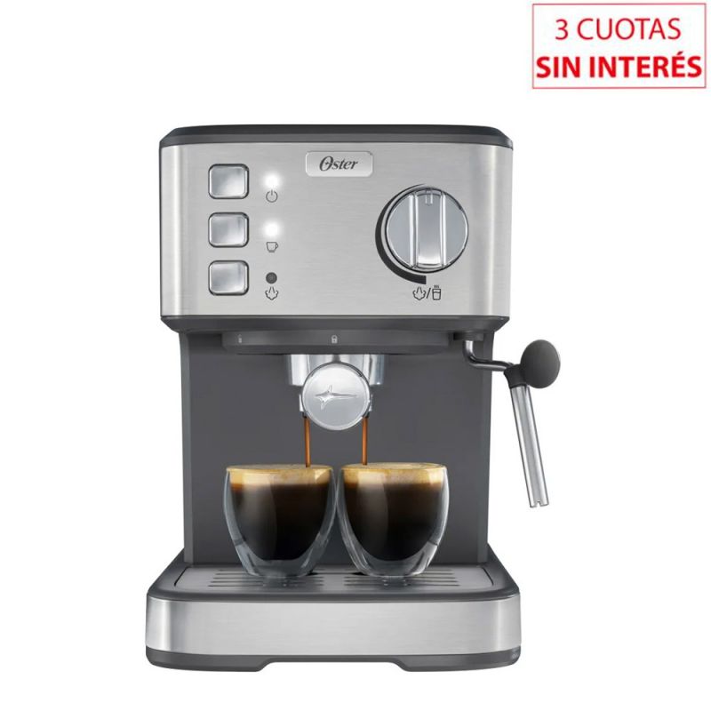Cafetera Espresso Oster BVSTEM5502-054 15Bar Gris