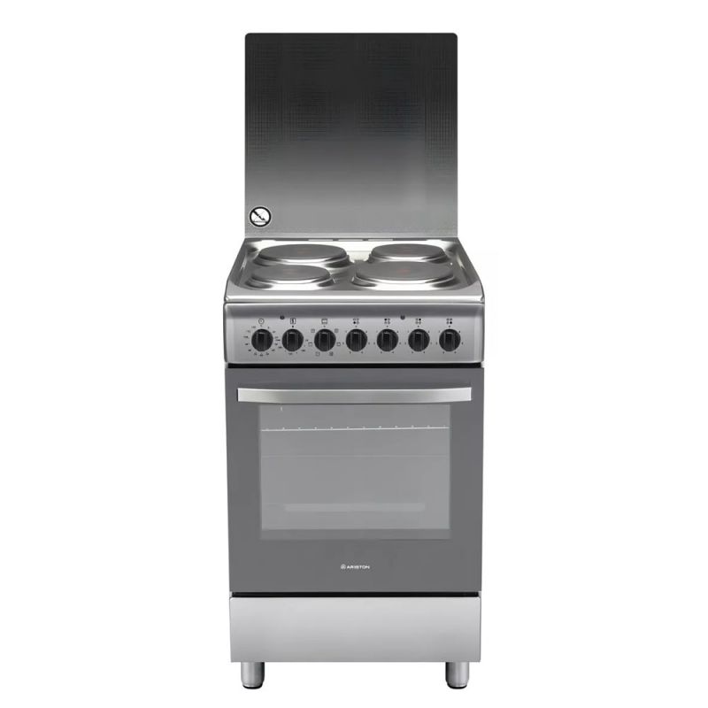 Cocina Eléctrica con Tapa 50CM 4H Ariston A5E52FX Inox