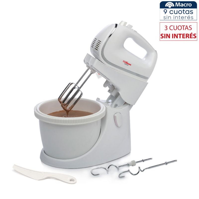 Batidora de Mano con Bowl Liliana Giramix  AB102 450w Blanco