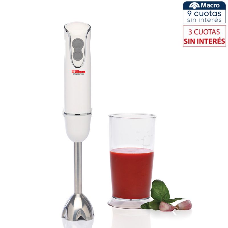 Licuadora de Mano Liliana Rainbow Mix AH101B 450w Blanco