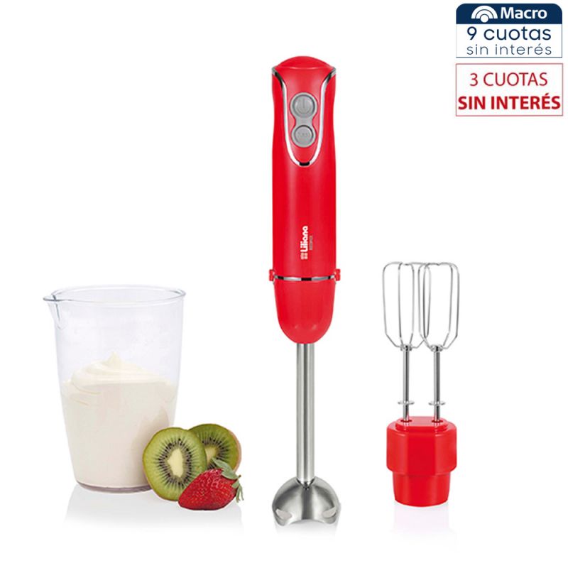 Liliana licuadora de mano REDMIX AH120 MIXER 450W Rojo