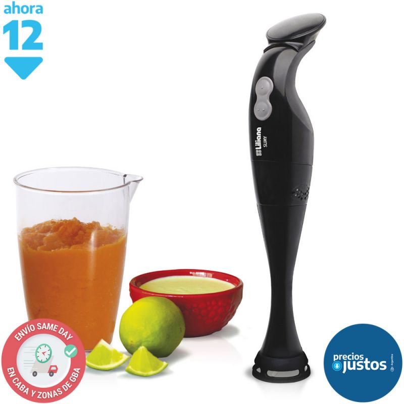 Licuadora de Mano Liliana Mixer Slim AH200 450W Negro