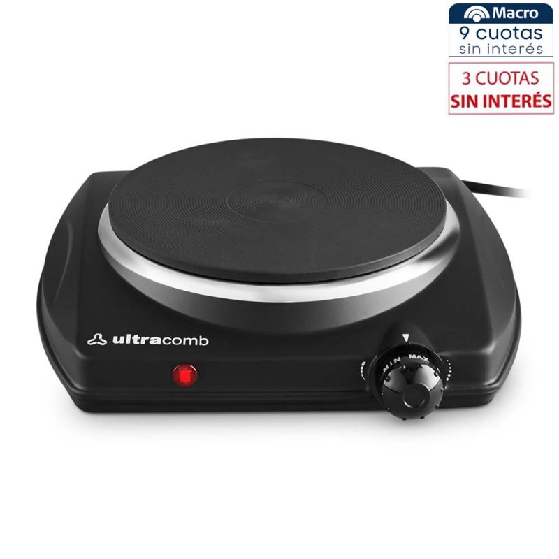 Anafe Eléctrico Ultracomb AN-2200 1500W Negro