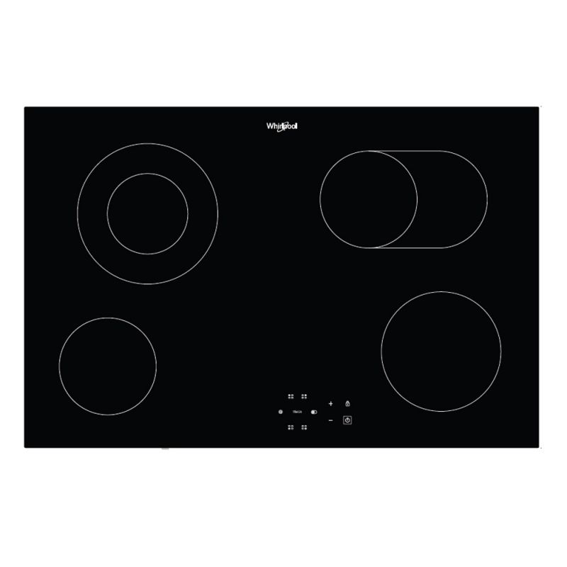 Anafe Eléctrico Vitro Inducción 4H Whirlpool WDF77 Acero Inox