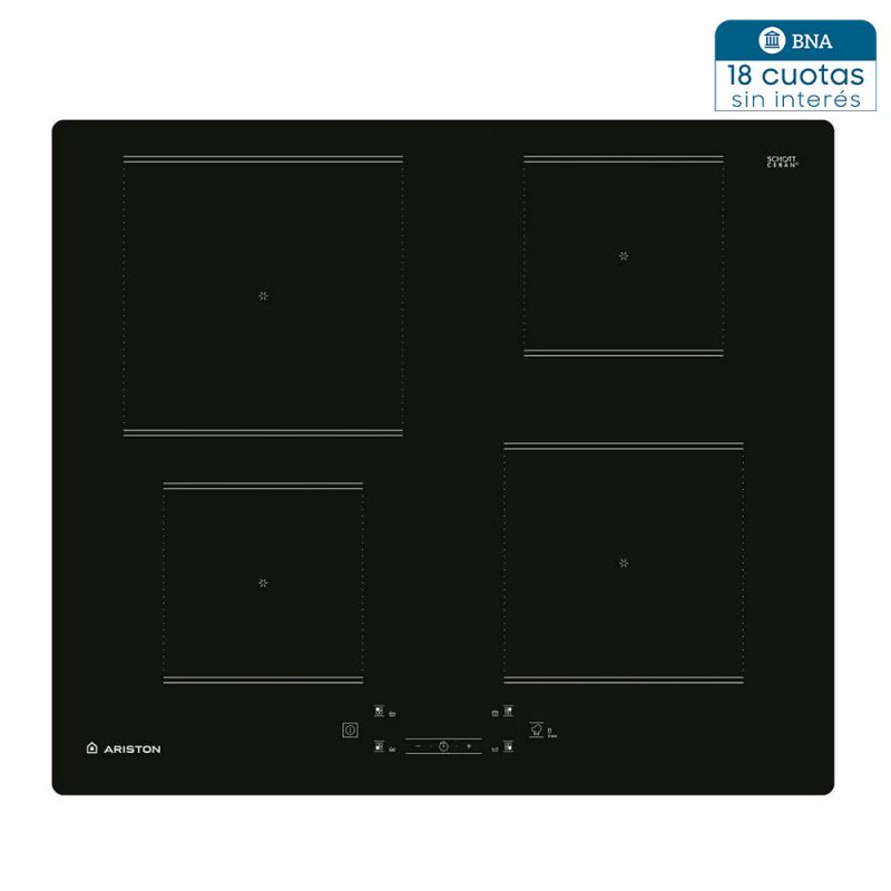 Anafe Eléctrico Vitro Inducción 60cm 4H Ariston NIA641B Touch