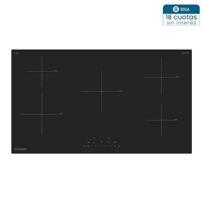 Anafe Eléctrico Vitro Inducción 90cm 5H Vondom IVX249 Touch