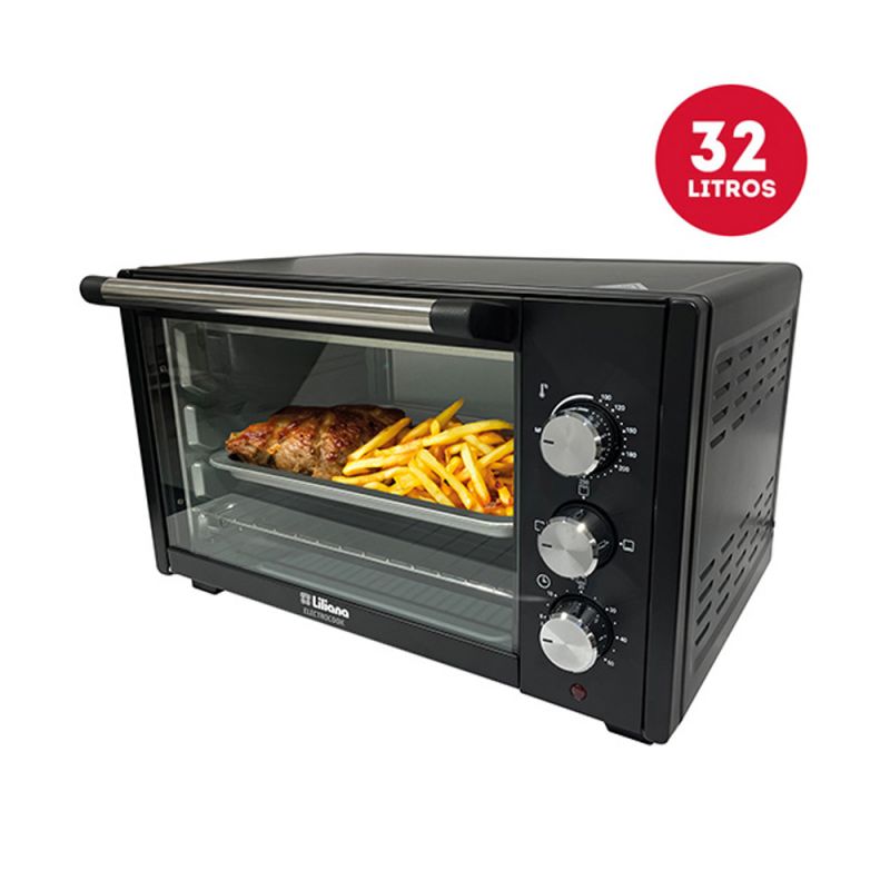 Horno Eléctrico 32Lts Liliana ElectroCook AO320 C/Convección Negro