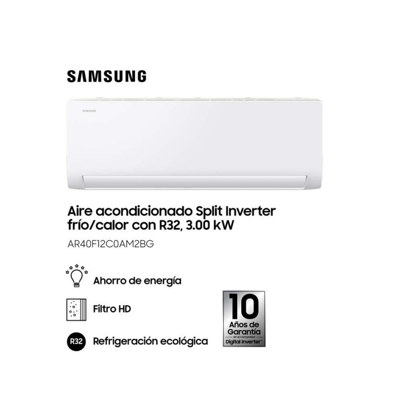Aire Acondicionado Samsung 2580Frig (3000W) AR40F12C0AM2BG Frío/Calor Inverter