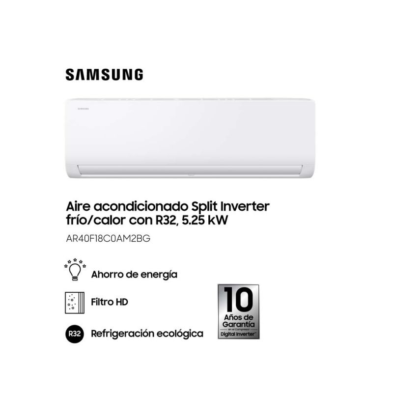 Aire Acondicionado Samsung 4515Frig (5250W) AR40F18C0AM2BG Frío/Calor Inverter