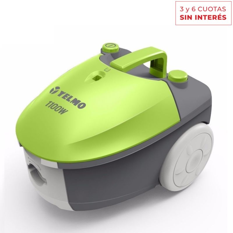 Aspiradora C/Bolsa Yelmo Canister AS-3210 1100W Gris con Verde
