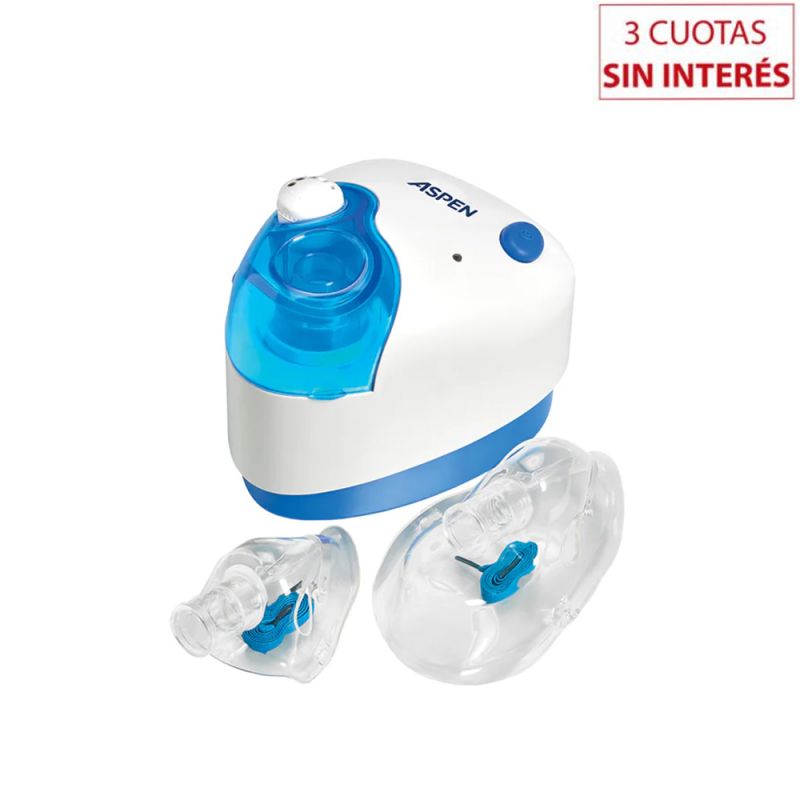 Nebulizador ultrasonico Aspen Lite NU320 Blanco con Azul