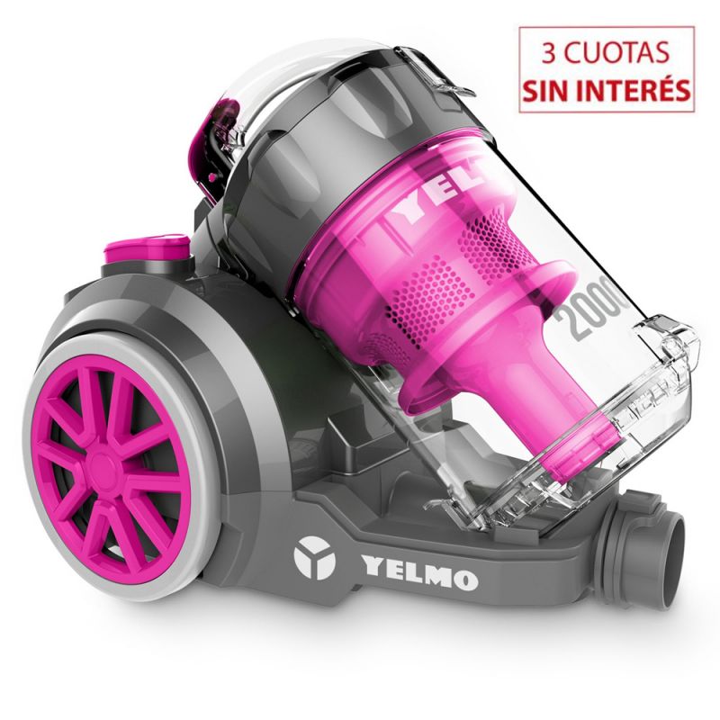 Aspiradora Yelmo AS-3228 2000W Filtro HEPA Gris Rosa