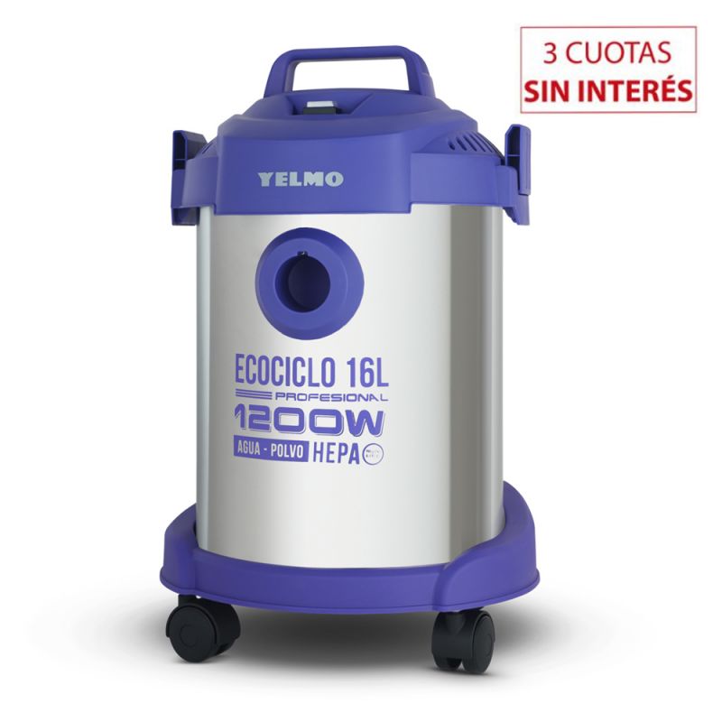 Aspiradora Yelmo Ecociclo AS-3314 Agua y Polvo Inox