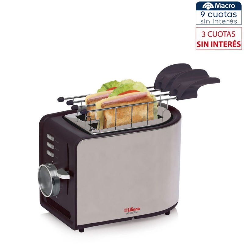 Tostadora Liliana Deluxetost AT906 Inox/Negro