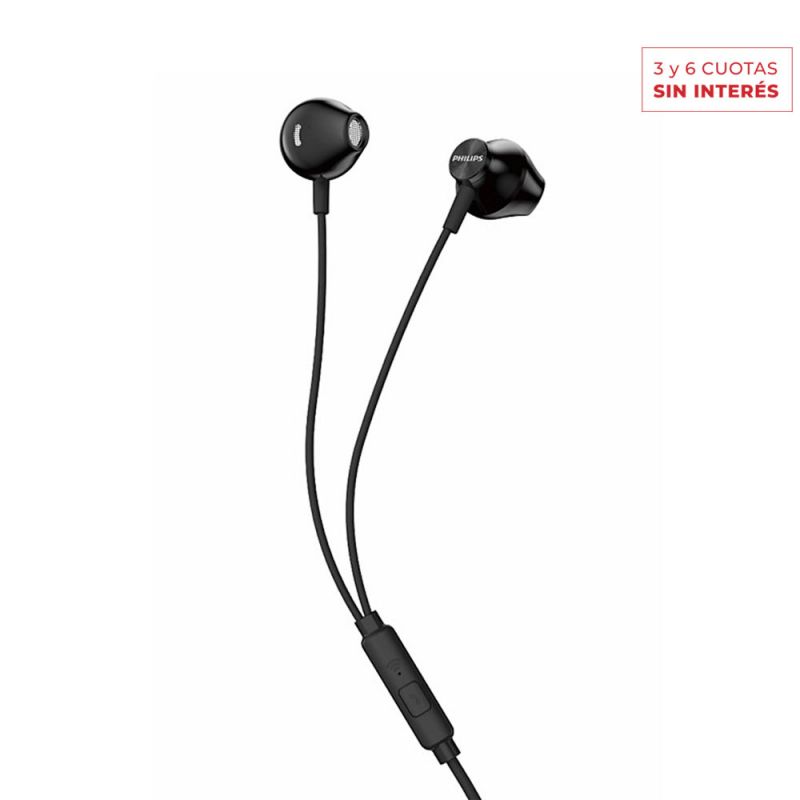 Auricular Intrauditivo Philips TAUE101BK/00 C/Micrófono Negro
