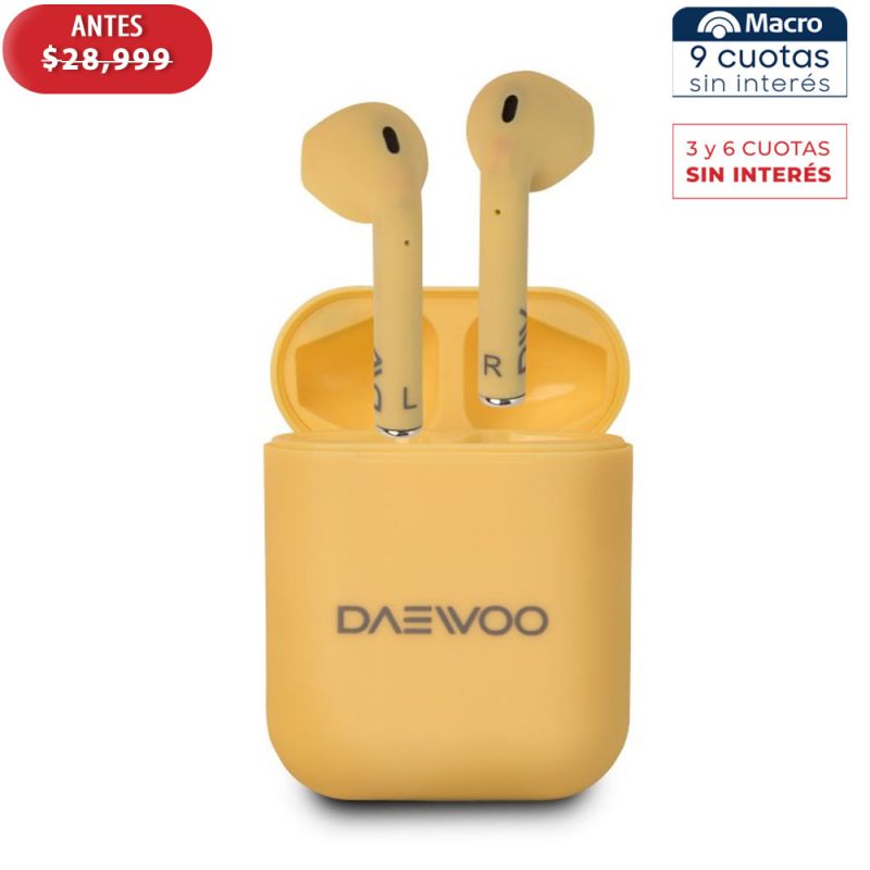 Auriculares Inalámbricos Daewoo Candy Spark DW-CS3105-YLW Amarillo