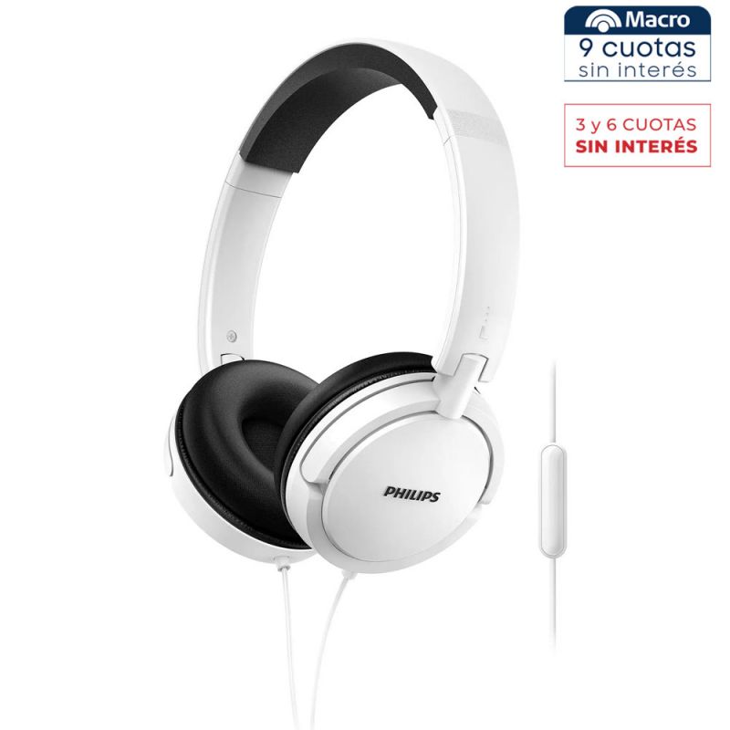 Auriculares Supraaurales Philips SHL5005WT/00 C/Micrófono Blanco