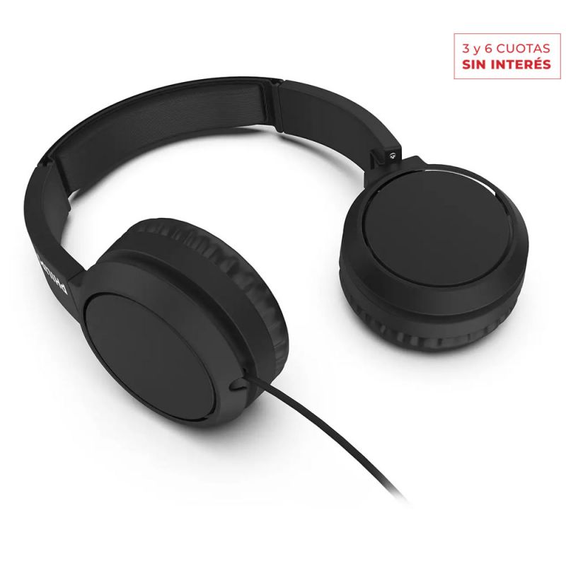 Auriculares Supraaurales Philips TAH4105BK/00 C/Micrófono Negro