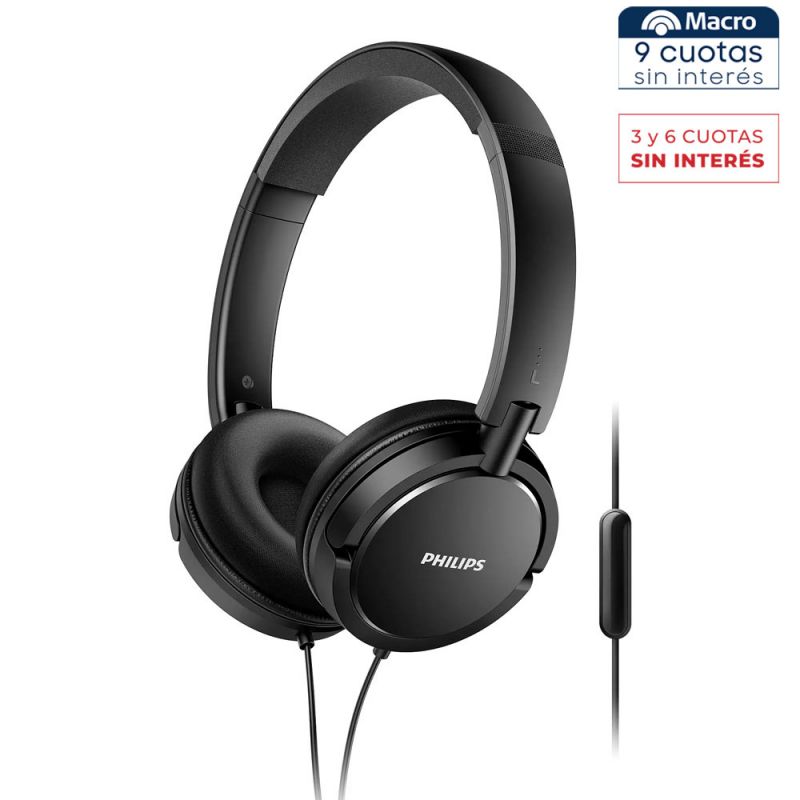 Auriculares Supraurales Philips SHL5005/00 C/Micrófono Negro