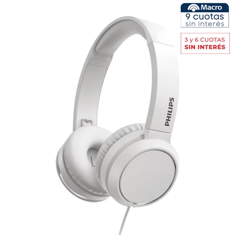 Auriculares Supraurales Philips TAH4105WT/00 C/Micrófono Blanco