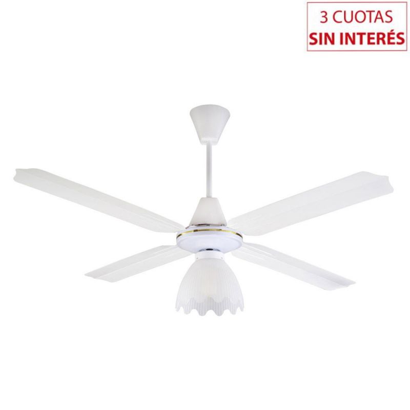 Ventilador Techo 1 Luz Axel AXVT4BLA / 961513 Blanco