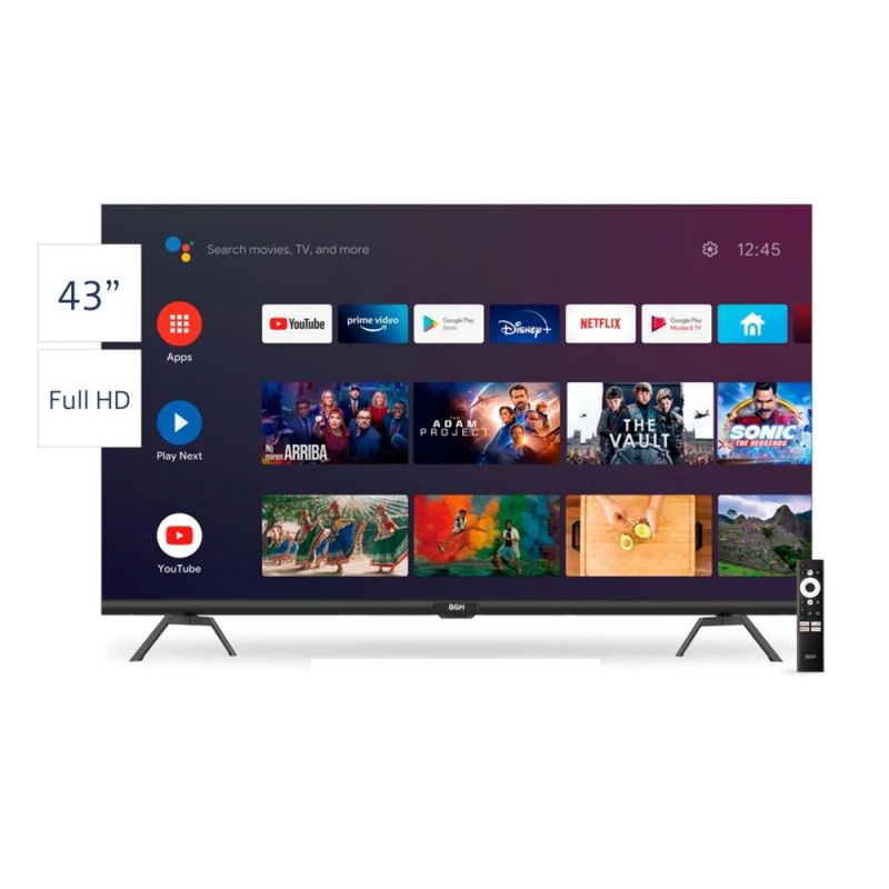 Smart TV 43" BGH FHD B4323FK5A Android TV Negro